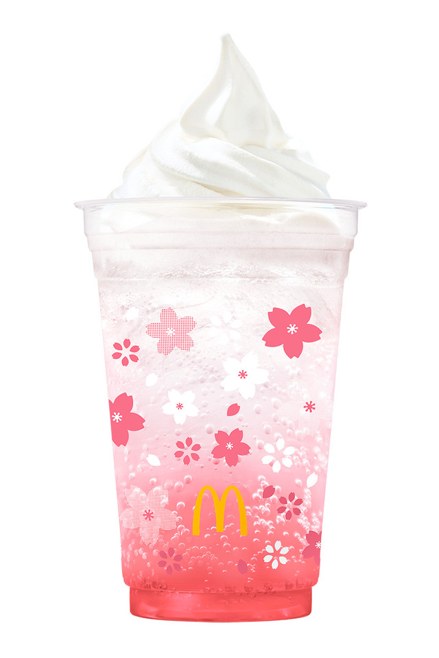 「マックフロート とちおとめ白桃」（単品 380円～/バリューセット＋70円）