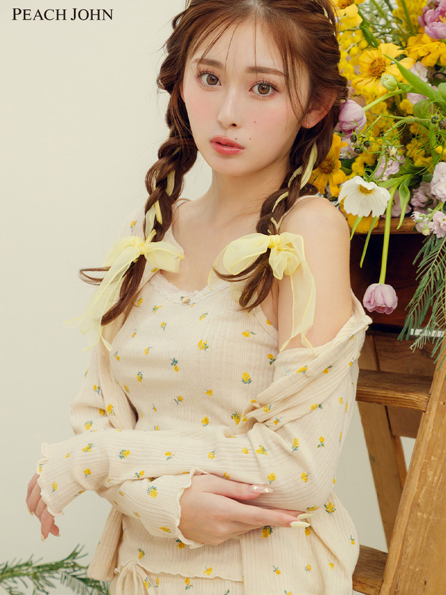 コットン混リブパジャマ３点セット