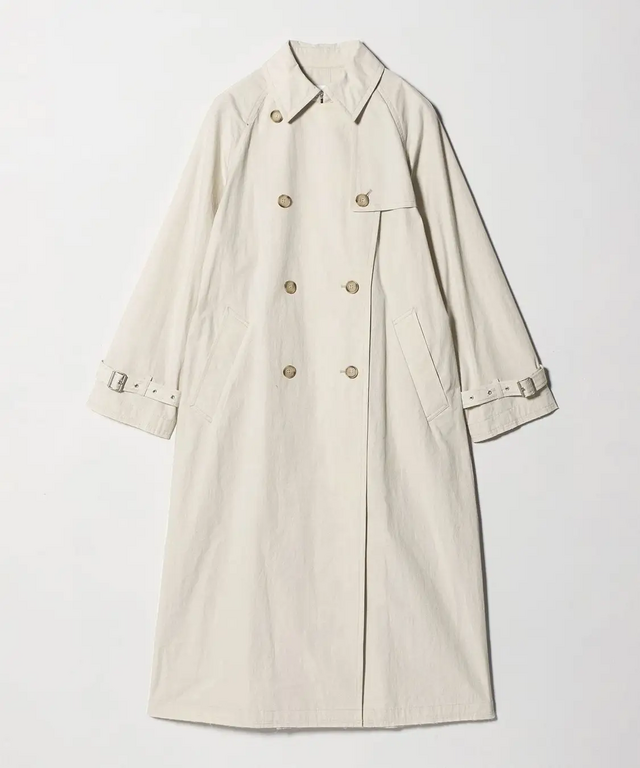 ＜ATTISESSION＞コットン ナイロン カットオフ トレンチ コート　¥47,960