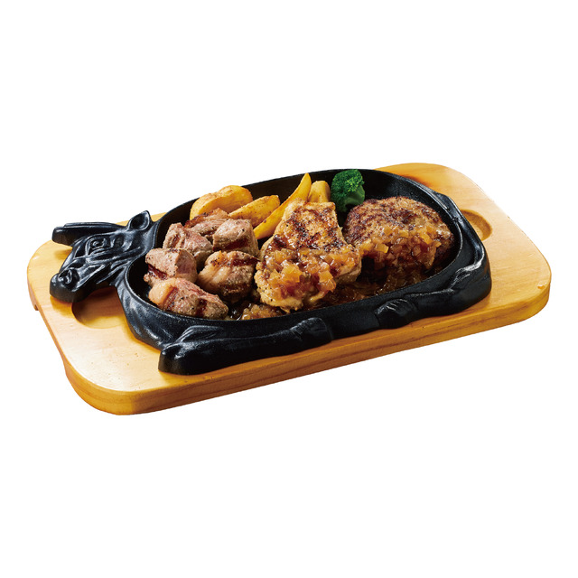 「アンガスサーロインカットステーキのトリプルグリル」（税込2,739円）