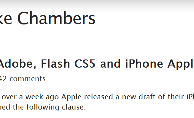 アドビ、アップルのライセンス規約を批判――iPhone向け「Flash」の開発中止 画像