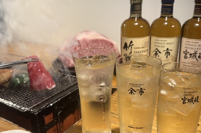 白老牛と希少ウイスキーをお得に！北海道の焼肉店、「竹鶴」「余市」ハイボールを大幅値下げ 画像