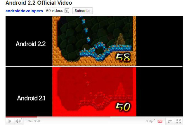米グーグル、高速性をうたう「Android 2.2」を動画でデモ 画像