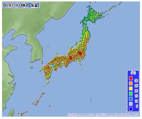 各地で真夏並み暑さ、東京都心で30.9度～関東は明日も暑さ続く 画像