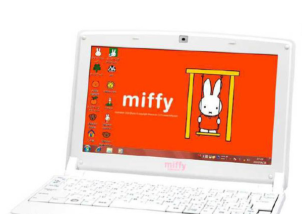 ミッフィーをモチーフにしたネットブック、オリジナルガジェットを装備 画像