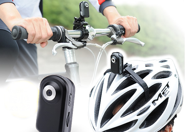 ハンドル取り付け可能、超小型の自転車用デジタルビデオカメラ 画像