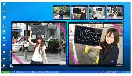 「美人時計」デスクトップガジェットが登場 画像