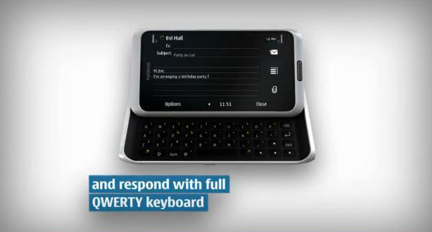 これがシンビアン搭載スマートフォン！Nokia E7の動画が公開に 画像