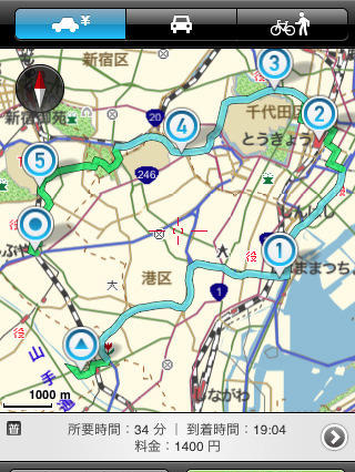 MapFan for iPhoneをアップデート、ロゴアイコンを地図上に表示 画像