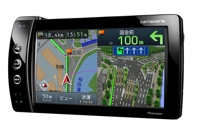 パイオニア、通信で最新の地図情報を毎月更新できるPND「エアーナビ」 画像