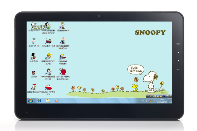バンダイ、スヌーピーのデザインがあふれるWindows 7搭載タブレット 画像