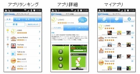 KDDI「au one Market」、アプリ利用情報公開サービス「AndFriends」と連携 画像