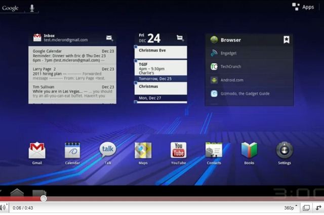 T-Mobile、Android 3.0の紹介動画を複数掲載 画像