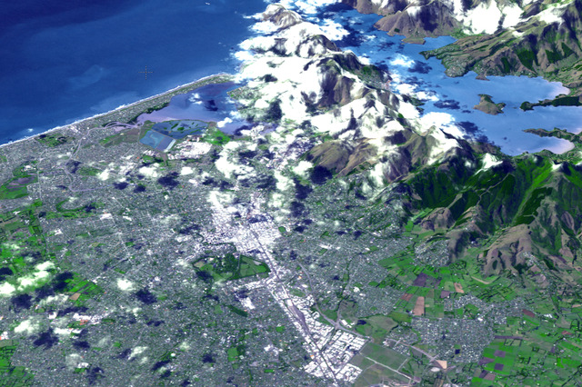 NASA、大地震のニュージーランドの衛星画像を公開 画像