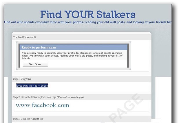 「Facebook」ストーカー追跡ツールが登場！…のはずが、スパム送信荷担ツールだった 画像