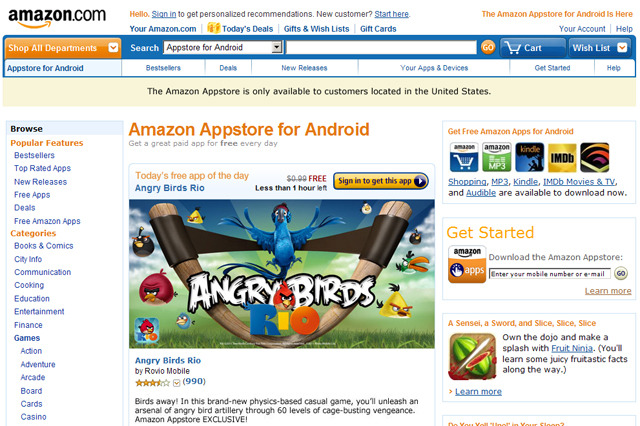 米アマゾン、独自のAndroidアプリストア「Amazon Appstore for Android」をオープン 画像