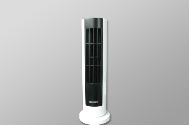 バッファローコクヨ、スリムな筒型タワータイプのUSB扇風機 画像