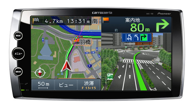 パイオニア、毎月地図更新できるPND「エアーナビ」のナビ機能拡充モデル 画像