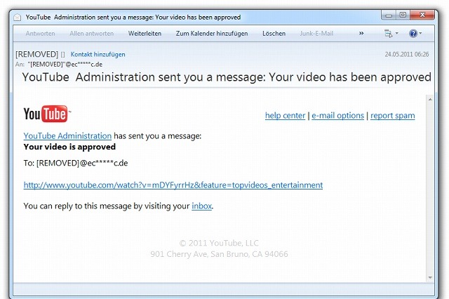 YouTube管理者が「バイアグラ」販売サイトを案内？……G Dataが注意喚起 画像