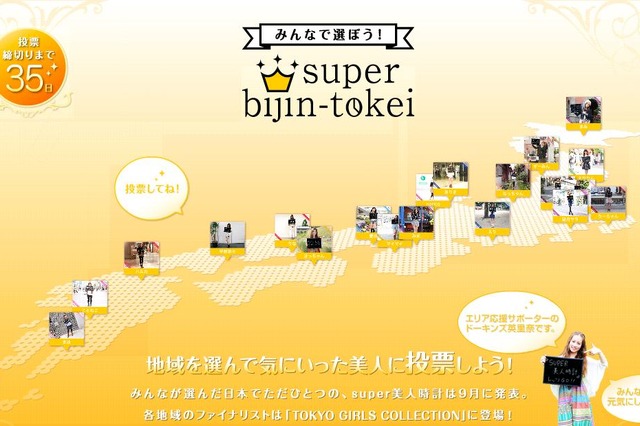 「美人時計」コンテストで投票開始……各地区1位は「Super bijin-tokei」に 画像
