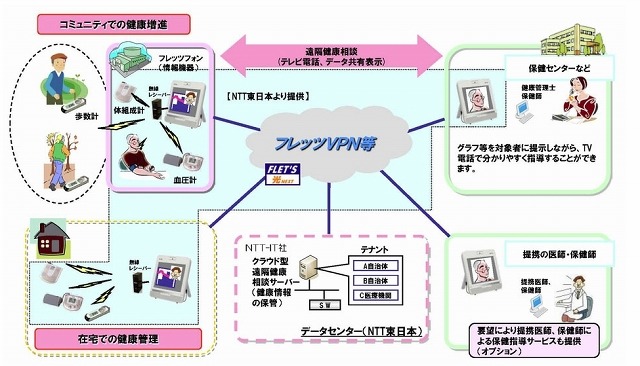 NTT東西、テレビ電話によるクラウド型サービス「ひかり健康相談」提供開始 画像