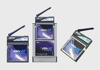 NECインフロンティアも128kパケット対応CF型通信カードをリリース。可動アンテナは着脱可能 画像