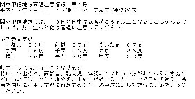 猛暑続き！10日も全国5ヵ所で最高気温37度の予想 画像