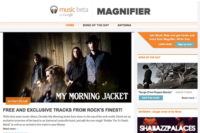 Google、音楽情報サイト「Magnifier」の立ち上げを発表 画像