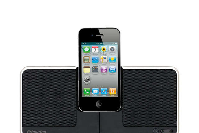プリンストン、Dockコネクタが回転するiPod・iPhone専用スピーカー 画像