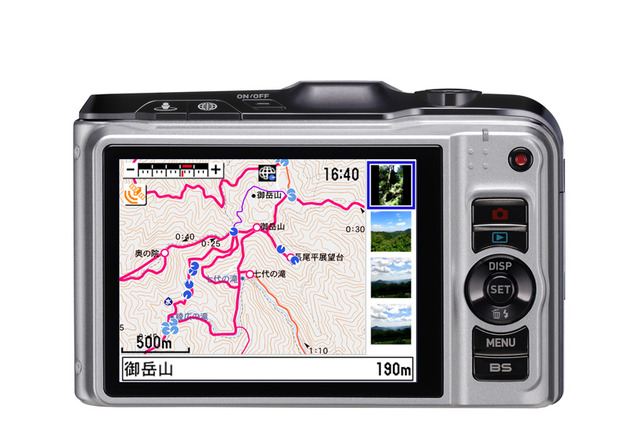 カシオ、GPS機能搭載デジカメ「EX-H20G」用に山歩き撮影用データを収録したSDカード 画像