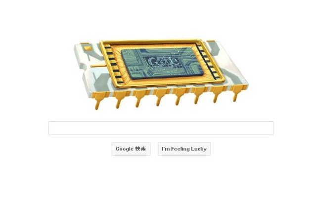 “今日のGoogleロゴ”はインテル創業者ロバート・ノイス生誕記念 画像