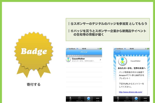 歩くことが支援に繋がる……iPhone向け寄付アプリ「CauseWalker」 画像