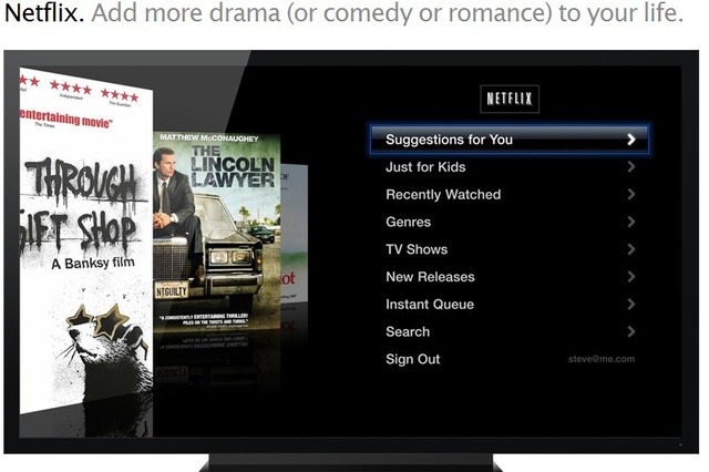 NetflixがApple TVに完全対応、iTunesを通じて決済も可能に 画像