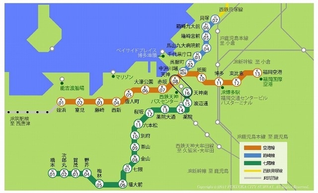 福岡市地下鉄、駅構内で公衆無線LAN「au Wi-Fi SPOT」とWiMAXの提供を開始 画像