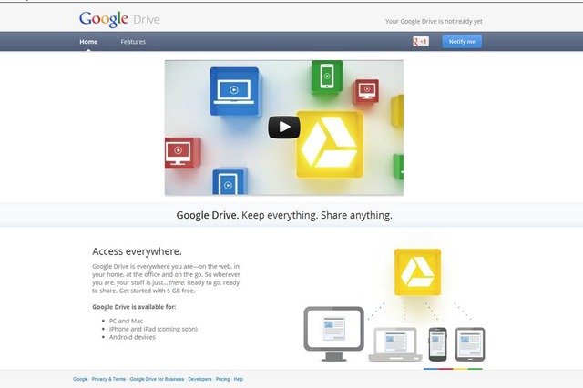 無料の5GBから、最大16TBまで！ オンラインストレージ、Google Drive公開 画像