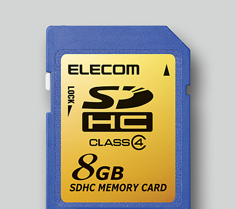 エレコム、8GバイトのSDHCメモリーカード「MF-FSDH08G」 画像