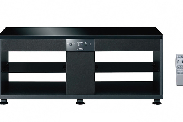 ビクター、スピーカーとサブウーハー内蔵のAVラック「RK-AV1」 画像