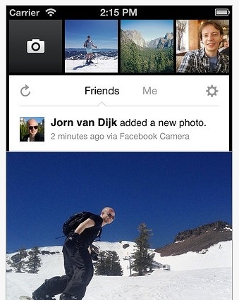 Facebook、iPhone向け写真専用アプリ「Facebook Camera」を公開 画像