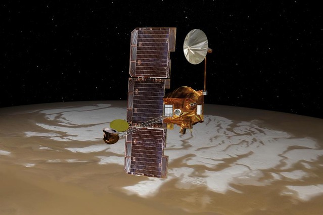 火星を周回するマーズ・オデッセイに異常、セーフモードに入る 画像
