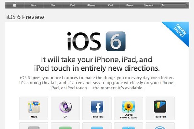 アップル、iOS 6を発表！……SiriのiPad対応や地図機能強化、その他200の新機能搭載 画像