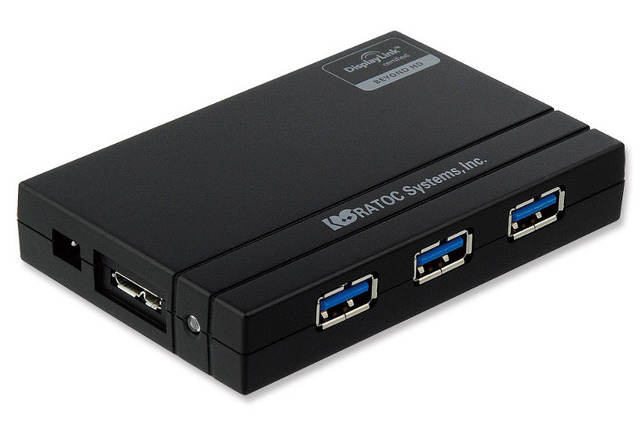 ケーブル1本で接続可能！ USB接続でHDMI出力端子を2基増設できるディスプレイアダプタ 画像
