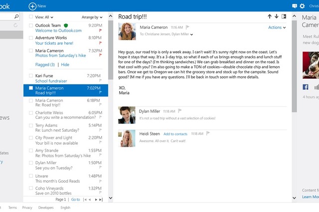 マイクロソフト、Webメールの新サービス「Outlook.com」を発表 画像