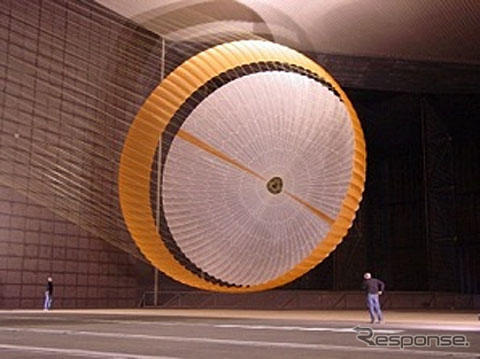 火星探査機「キュリオシティ」の着陸用パラシュート、帝人のアラミド繊維「テクノーラ」が採用される 画像