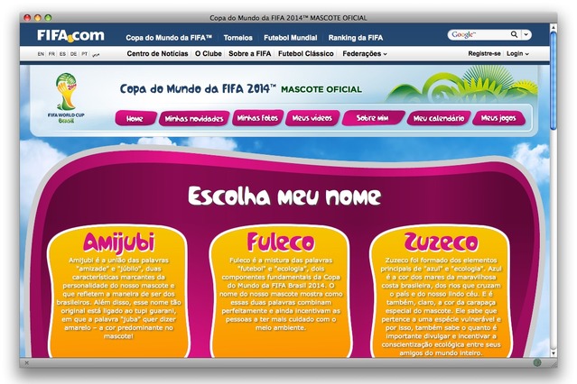 W杯ブラジル大会のマスコット、名前の候補が不評 画像