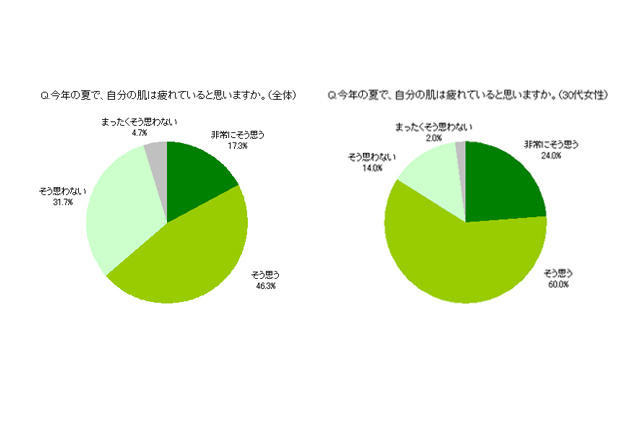 日本人女性が5歳も老け顔になった? 「夏の肌疲れ」に関する調査レポート 画像