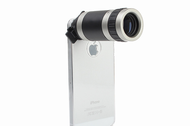 iPhone5用ケースに望遠レンズを取り付け最大6倍ズーム撮影が可能な「望遠鏡＋専用ケース」 画像
