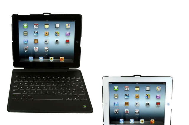 iPad用ケース一体型無線キーボード……バックライト付き、iPhone 5・4S・4にも対応 画像