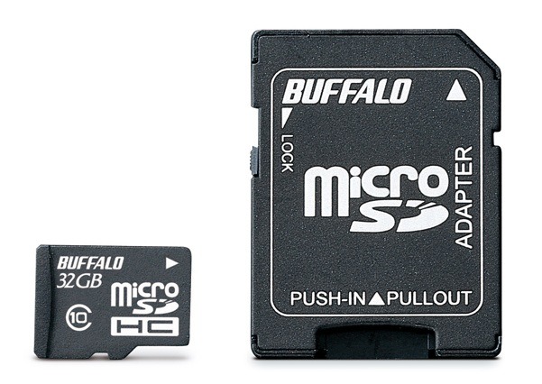 バッファロー、スマホに適した高速SDスピードクラス「Class10」のmicroSDHC 画像
