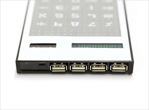 USBポートを4ポート付属したソーラー電卓、直販価格1200円 画像