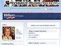 ヒラリー・クリントンとMySpaceで友達になる!? 画像